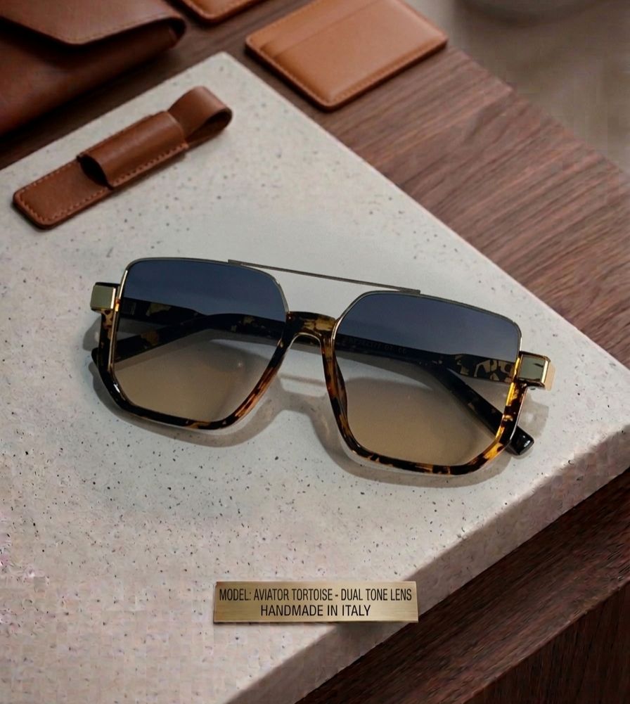 Óculos modelo Aviator Tortoise