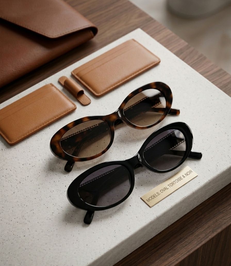 Óculos modelo Oval Tortoise & Noir